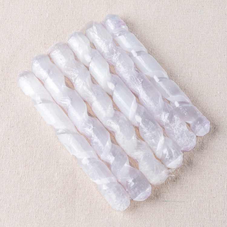 5 natural Moroccan Selenite column massage sticks