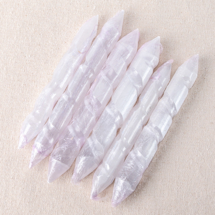 5 natural Moroccan Selenite column massage sticks