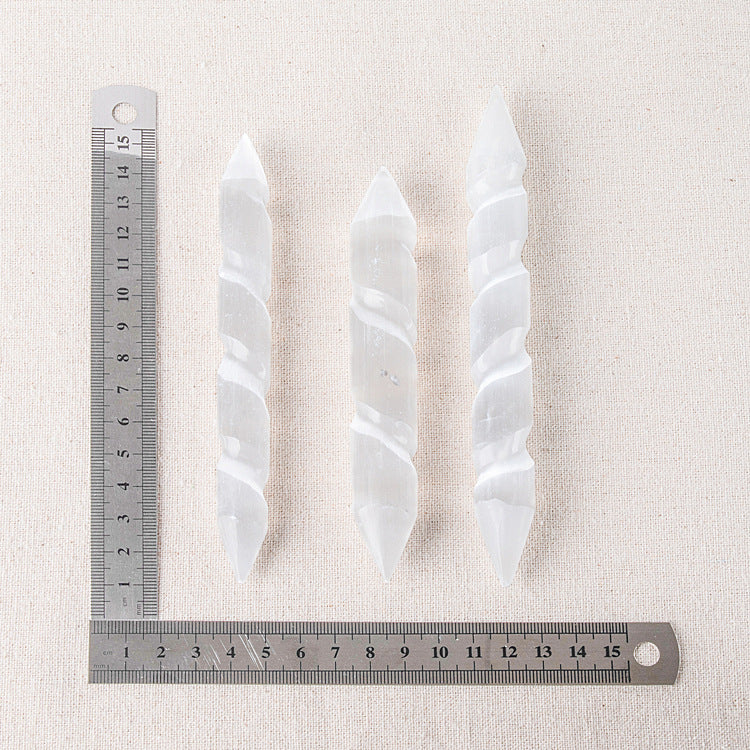 5 natural Moroccan Selenite column massage sticks