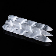 5 natural Moroccan Selenite column massage sticks