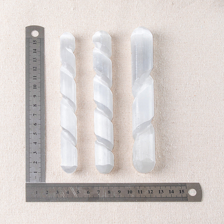 5 natural Moroccan Selenite column massage sticks