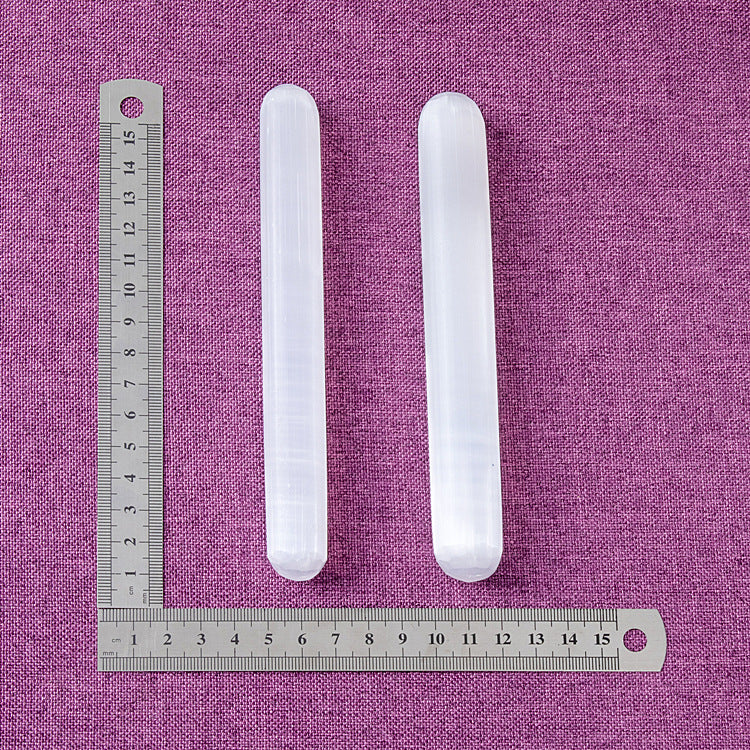 5 natural Moroccan Selenite column massage sticks