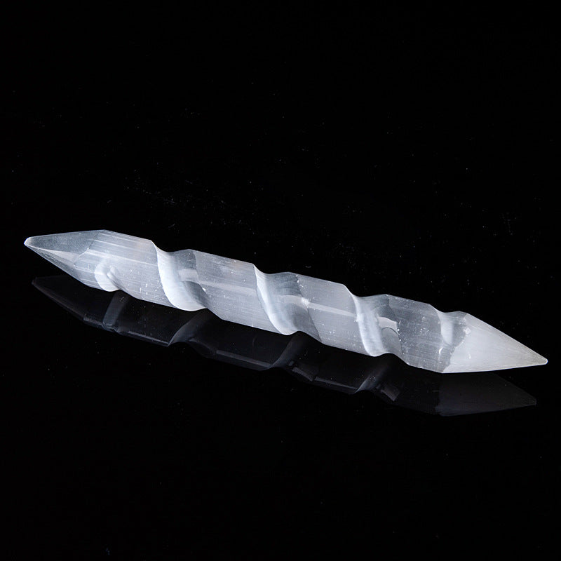 5 natural Moroccan Selenite column massage sticks