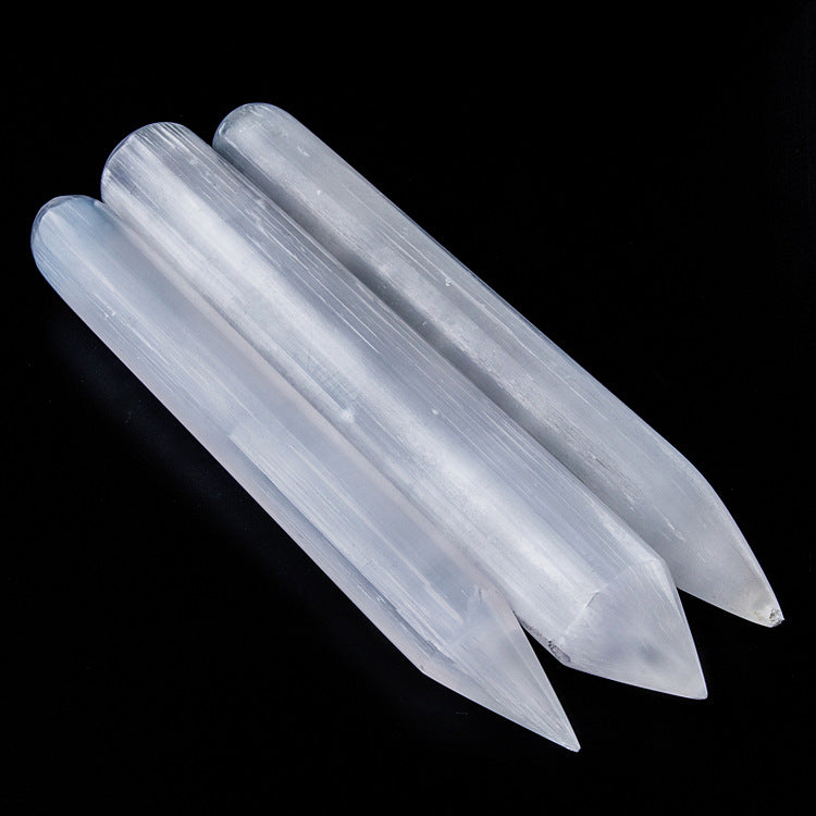 5 natural Moroccan Selenite column massage sticks