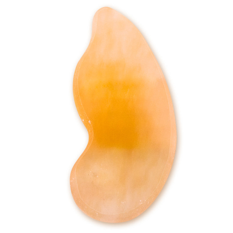 Natural Selenite Crystal Gua Sha Board Pea-Shaped Gua Sha Plate