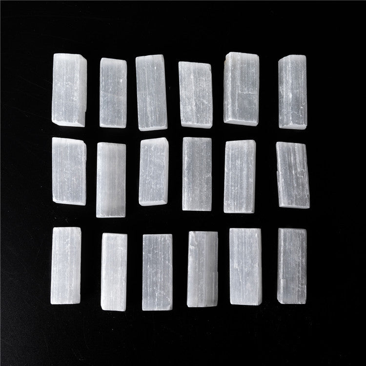 Natural Selenite Small Square Raw Stone Material