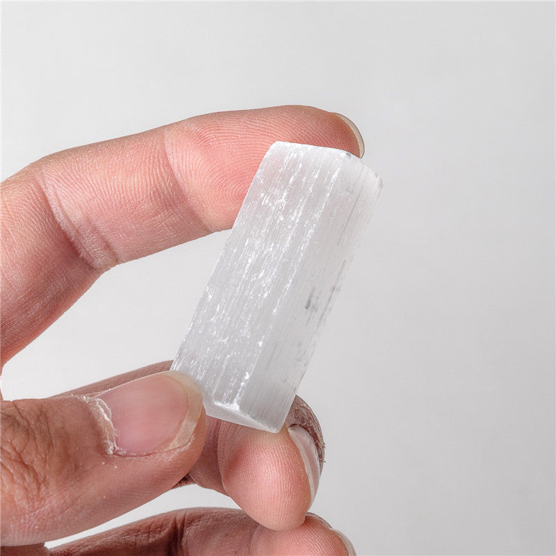 Natural Selenite Small Square Raw Stone Material