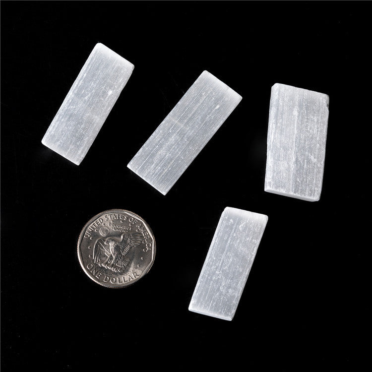 Natural Selenite Small Square Raw Stone Material