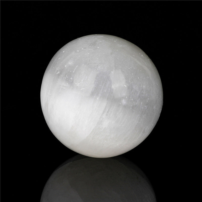 Natural Selenite Round Crystal Decorative sphere