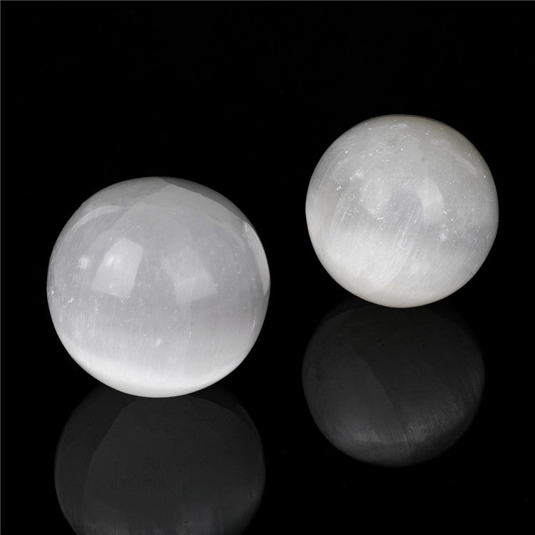 Natural Selenite Round Crystal Decorative sphere