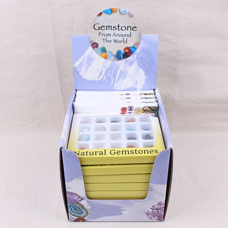 20 types of natural crystal mineral specimens mixed with gemstones