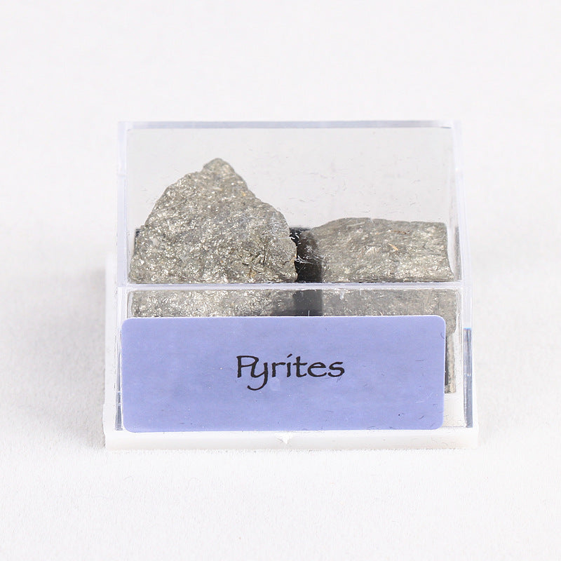 Mixed mineral natural crystal rough stone acrylic small box specimen