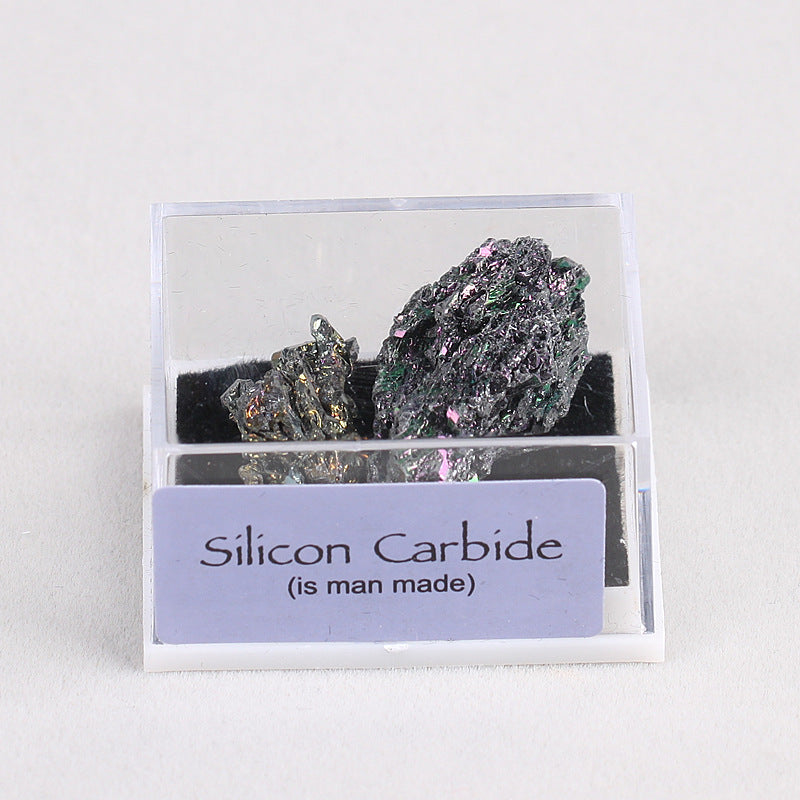 Mixed mineral natural crystal rough stone acrylic small box specimen