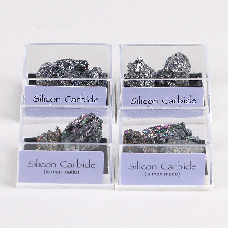 Mixed mineral natural crystal rough stone acrylic small box specimen