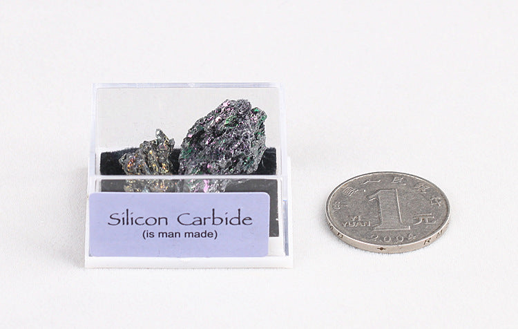 Mixed mineral natural crystal rough stone acrylic small box specimen