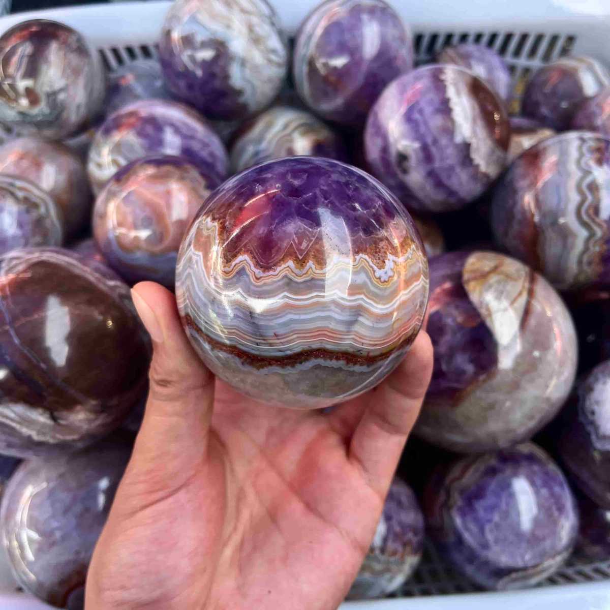 Amethyst Agate Sphere