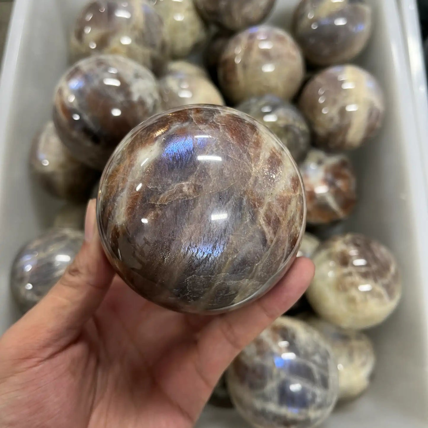 Peach Moonstone Sphere