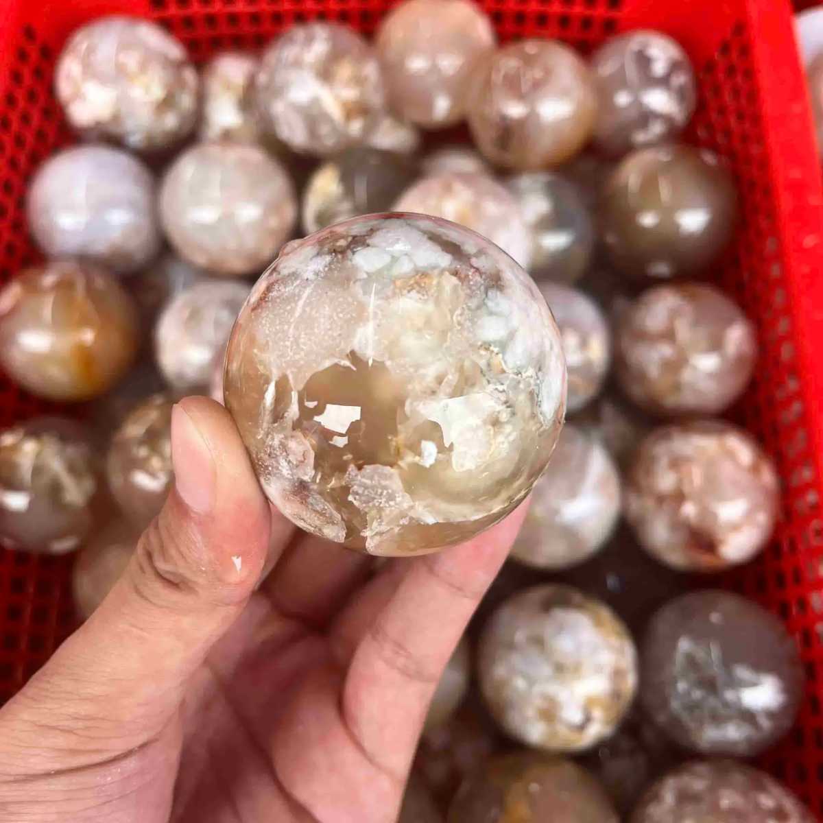 Sakura Agate Sphere