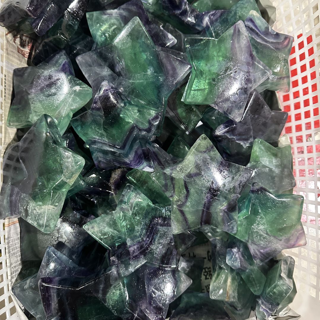 Fluorite five-pointed star