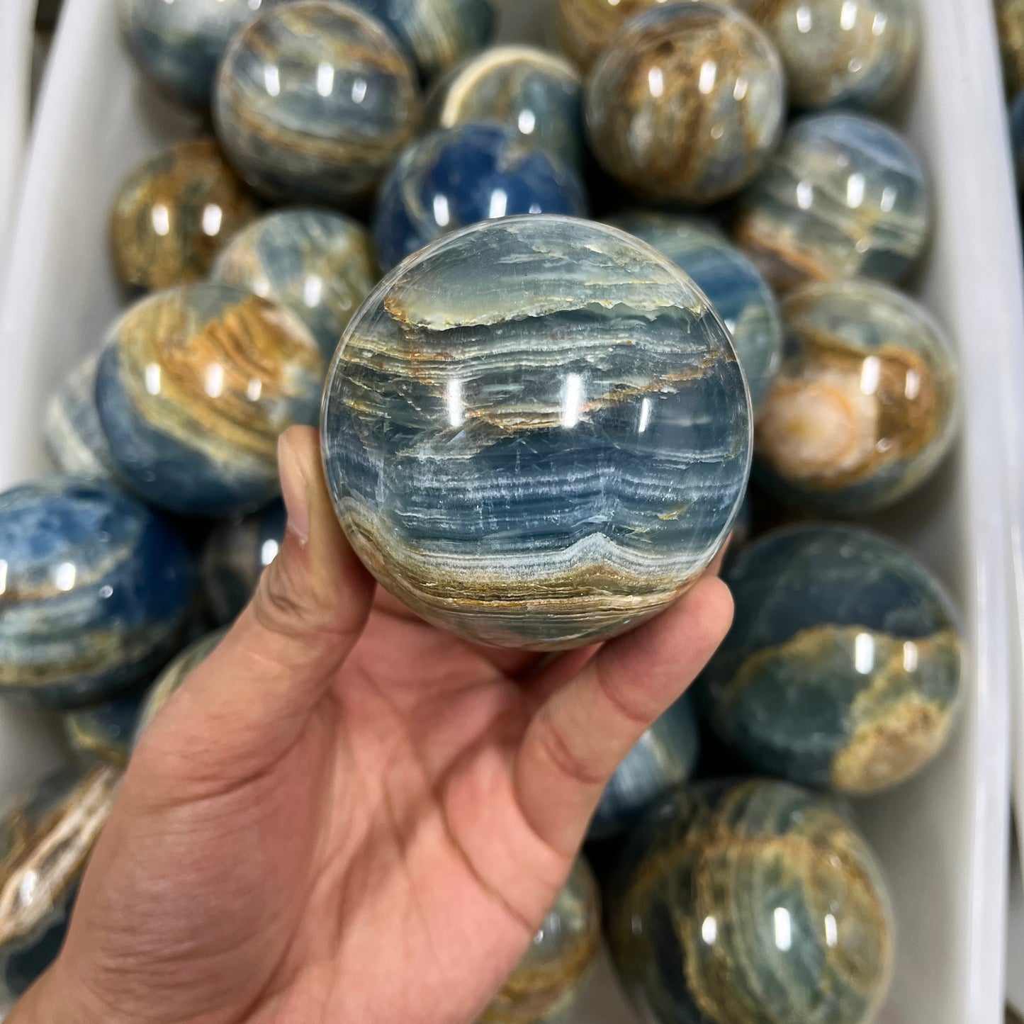 Blue Onyx Sphere