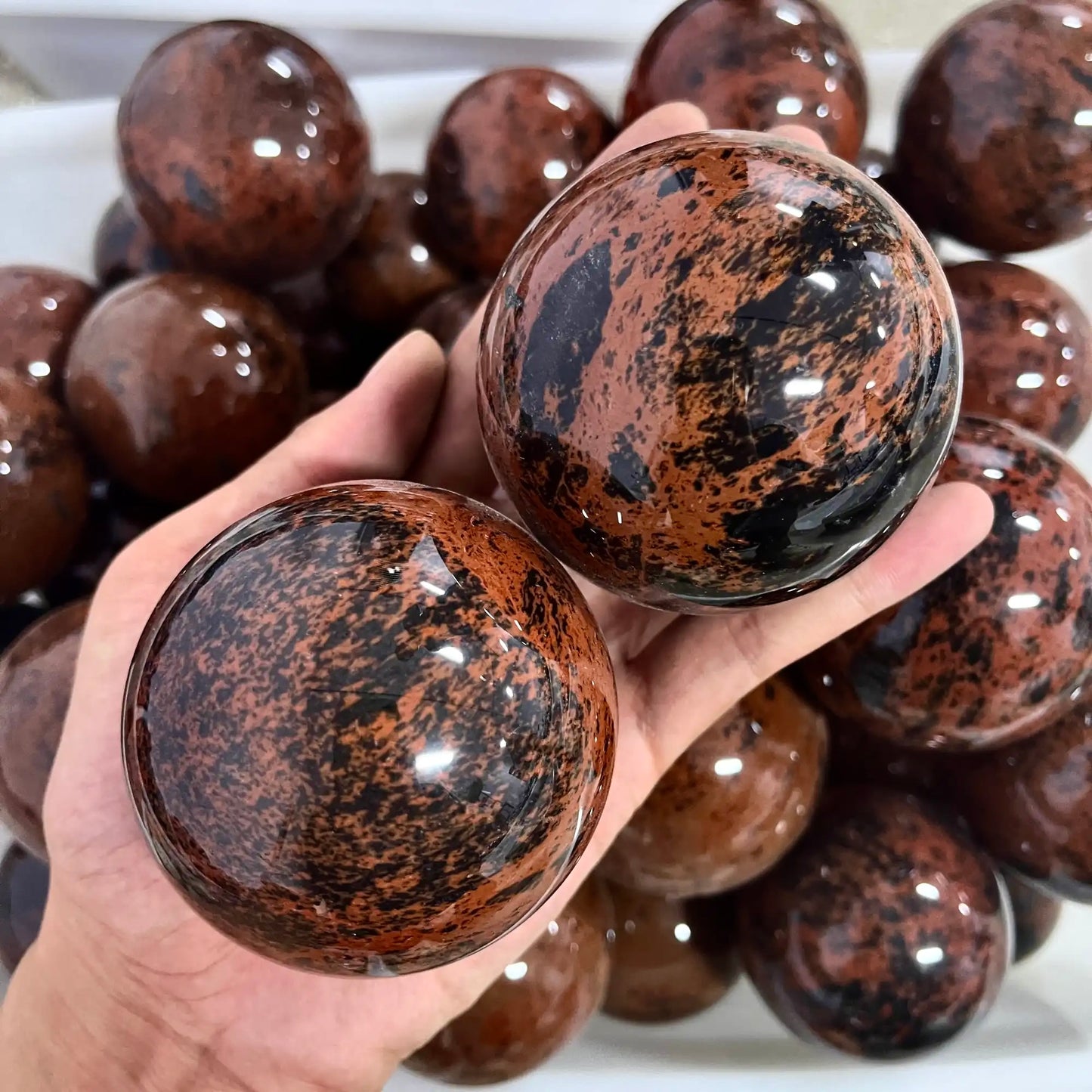 Mahogany Obsidian Sphere