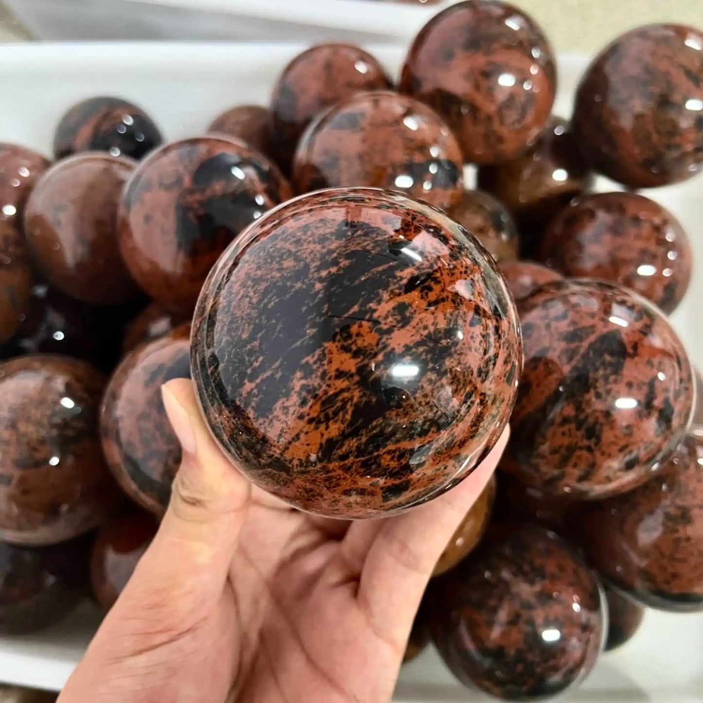 Mahogany Obsidian Sphere