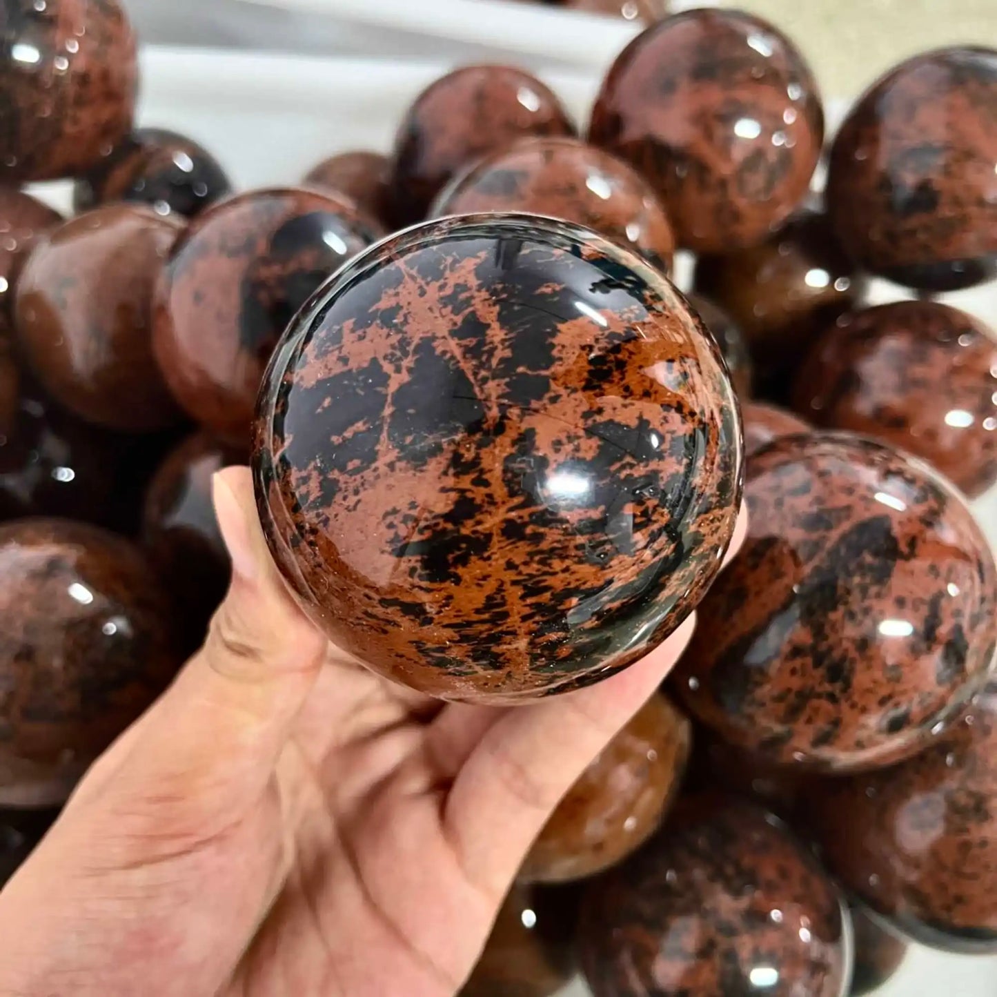 Mahogany Obsidian Sphere