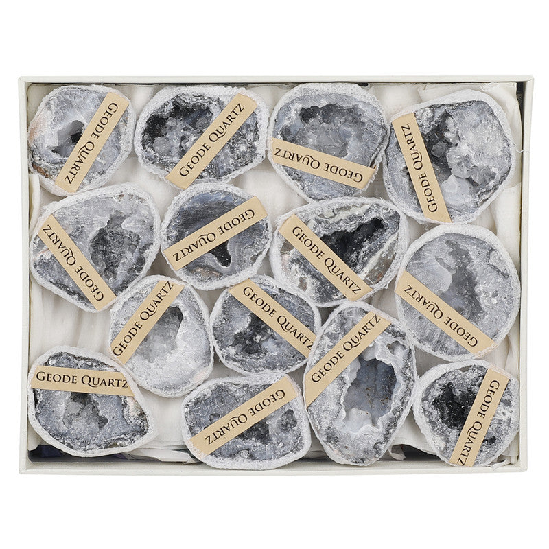 Natural Mexican agate crystal cave box set
