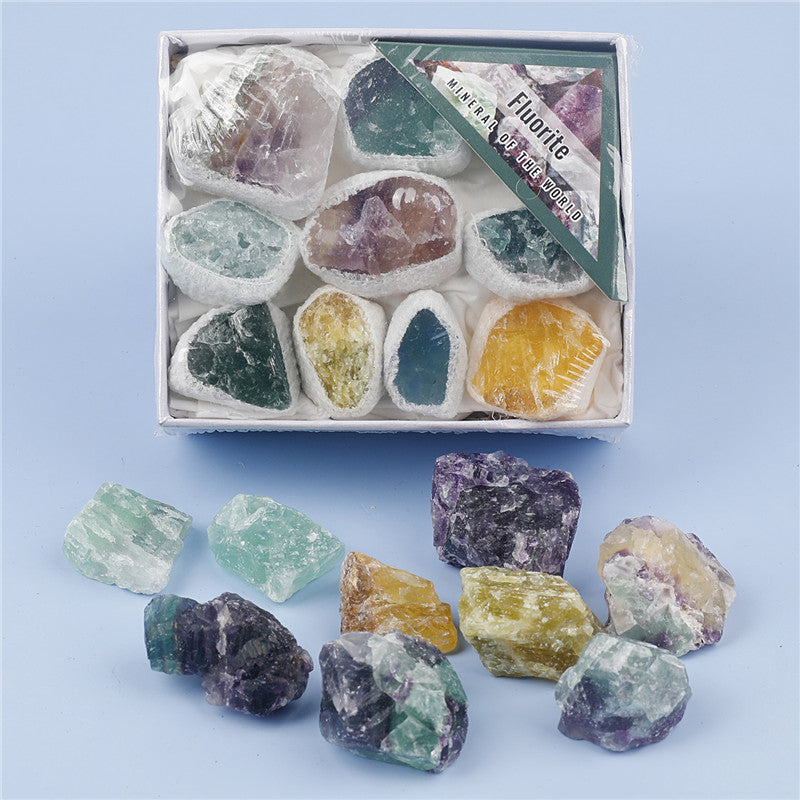 Natural Fluorite Rough Stone Box