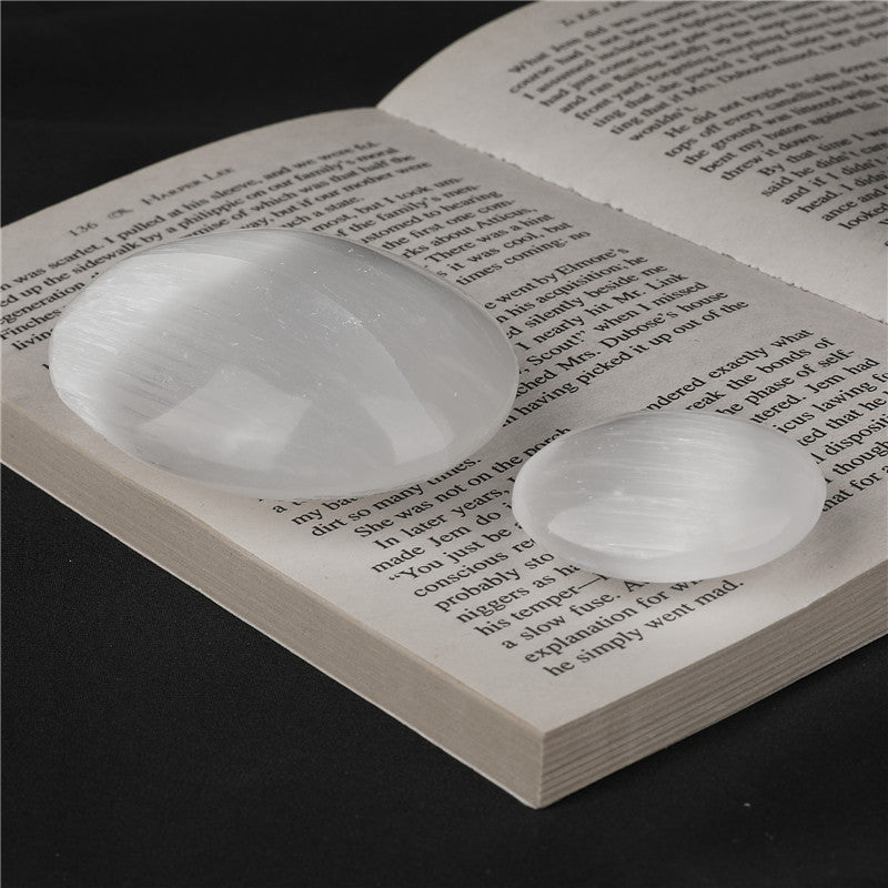 Natural Selenite Palm Stone