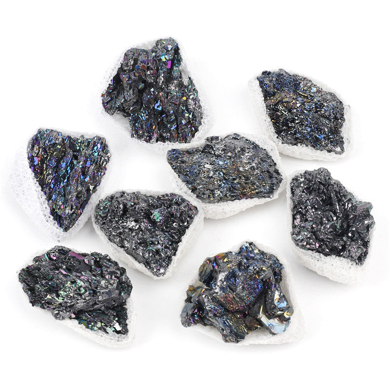Natural coal crystal rough stone