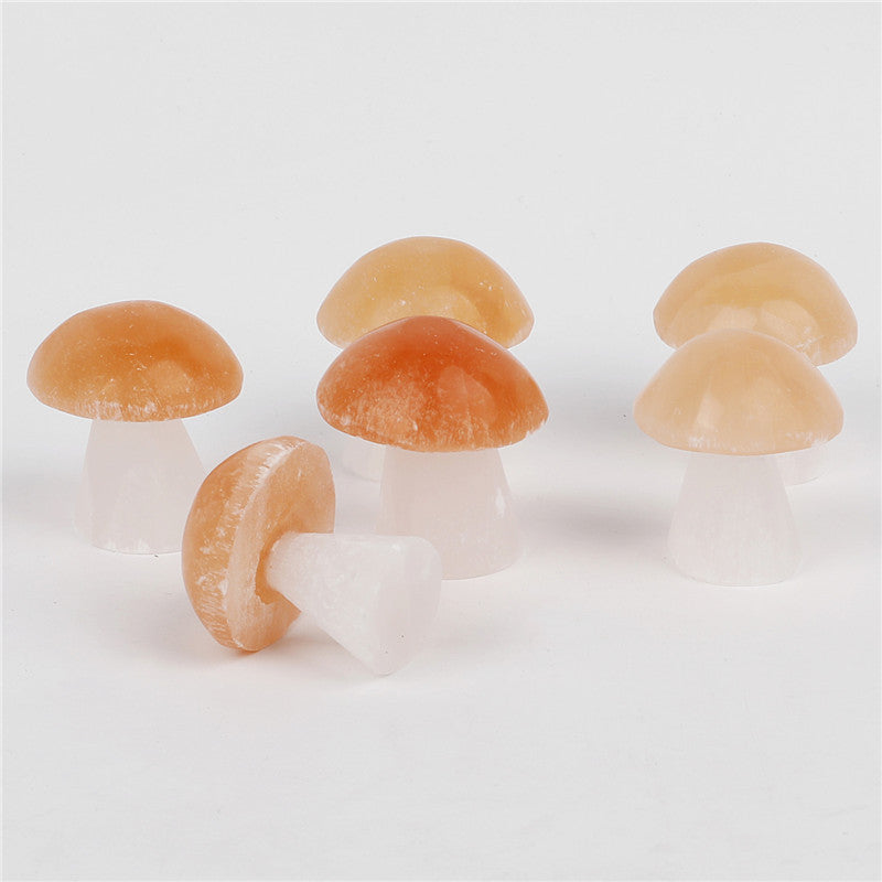 4cm natural selenite mushroom ornament
