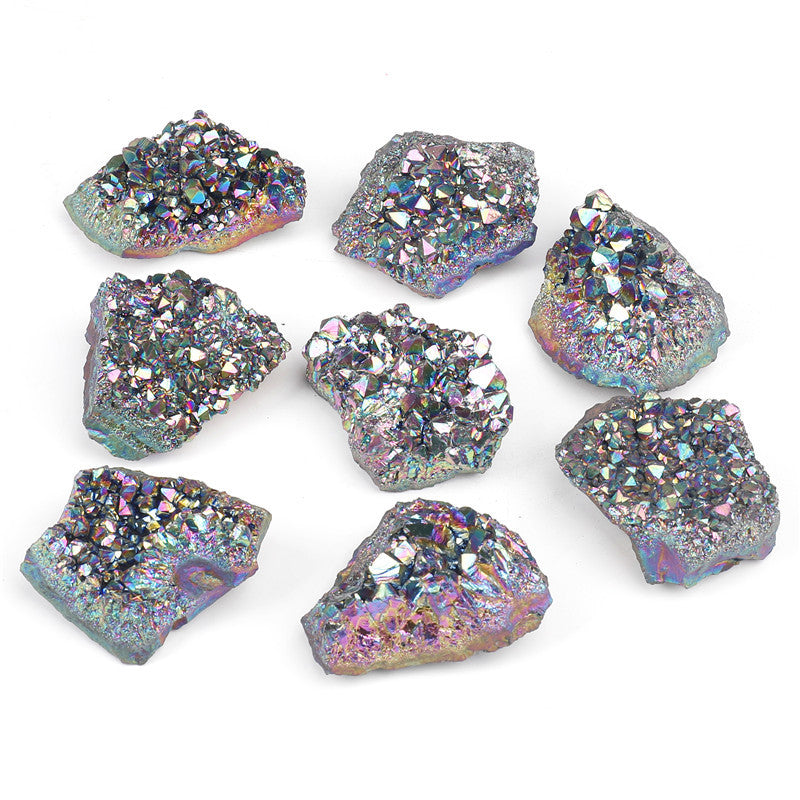 Natural Electroplated Amethyst Cluster Box