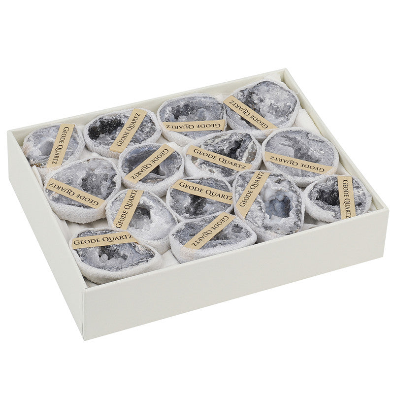Natural Mexican agate crystal cave box set