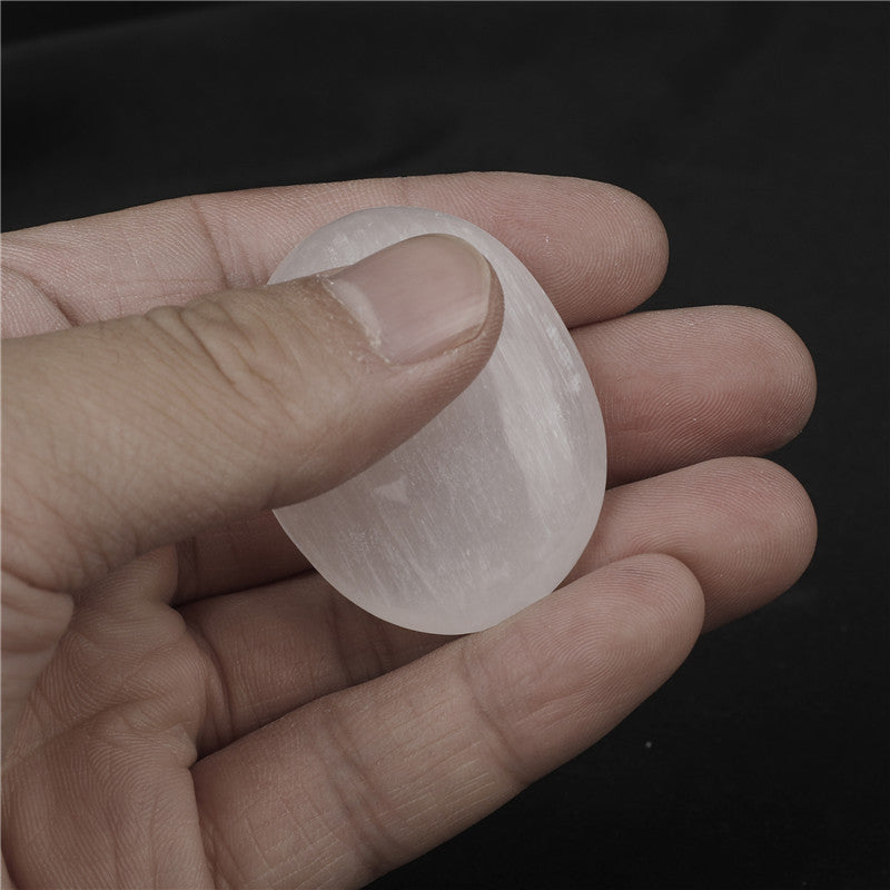 Natural Selenite Palm Stone