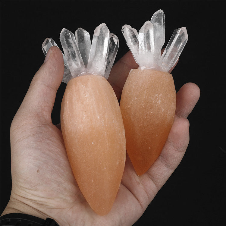 Natural Selenite Carrot