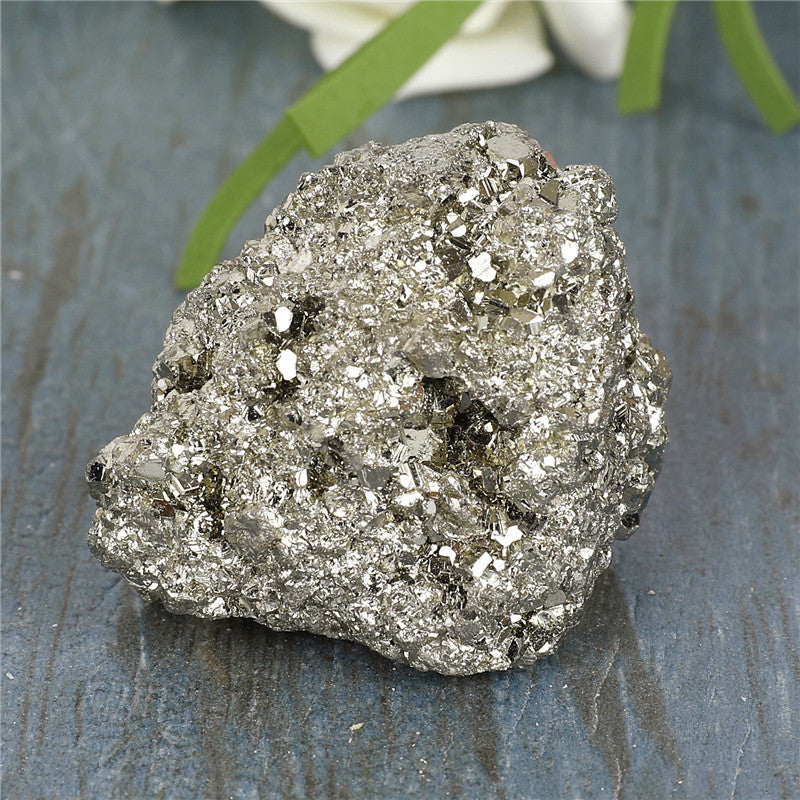 Natural pyrite rough stone box set