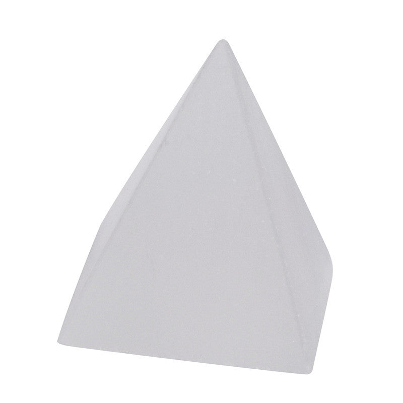 Natural yellow selenite pyramid small ornament