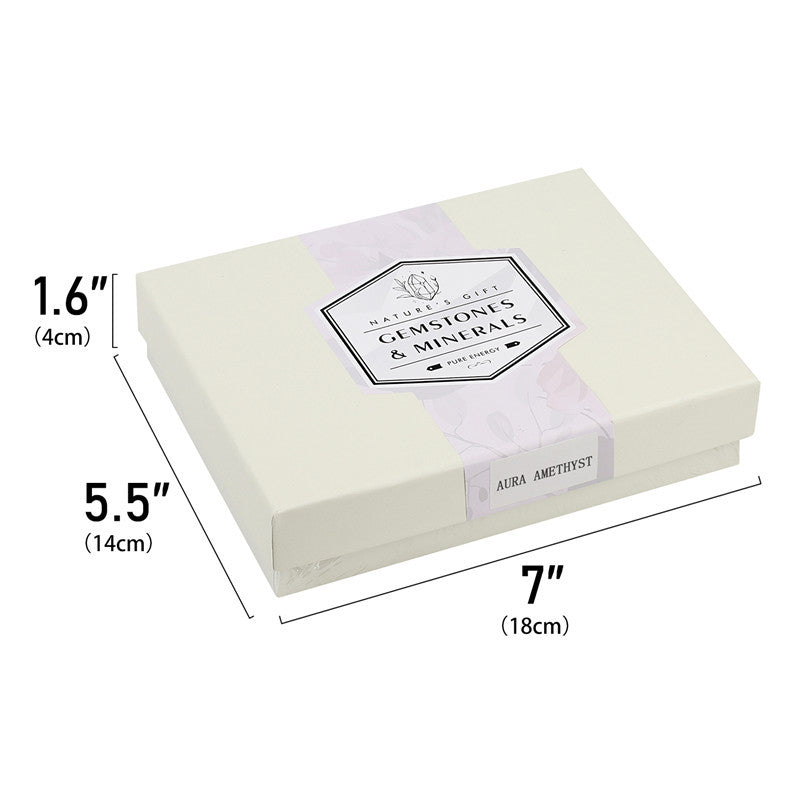 Natural Amethyst Cluster Rough Stone Electroplated New AB Color Amethyst Block Mine Label Gift Box