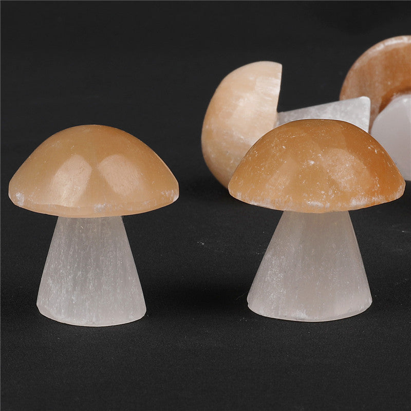 4cm natural selenite mushroom ornament