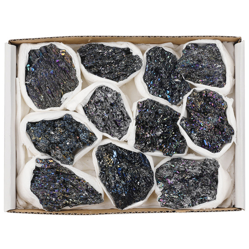 5 colors available Natural raw crystal coal crystal box set
