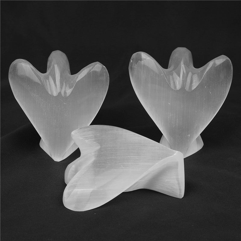 Natural Selenite Angel Crystal Ornament