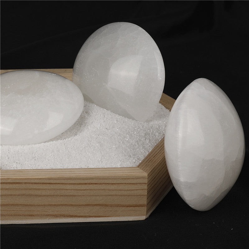 Natural Selenite Round Crystal Ornament