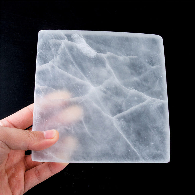 Natural Selenite Slabs Hexagonal, Round, Square, Triangular