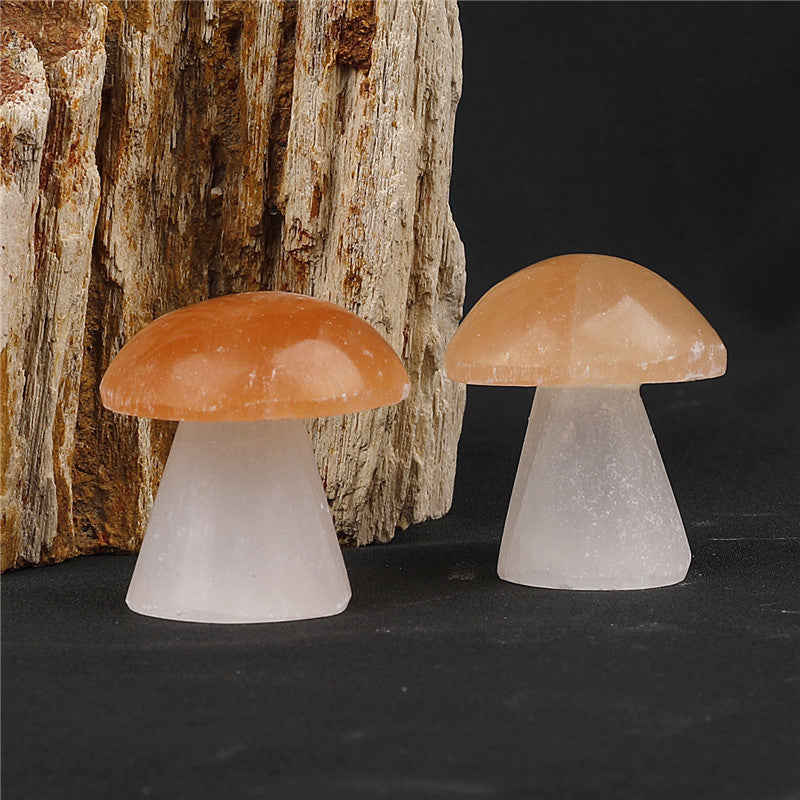 4cm natural selenite mushroom ornament