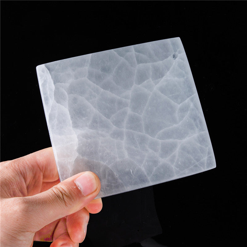 Natural Selenite Slabs Hexagonal, Round, Square, Triangular