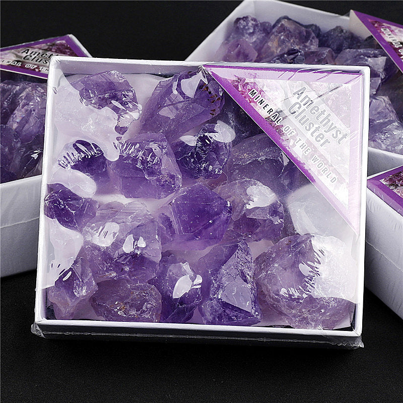 Natural Amethyst Rough Stone Box
