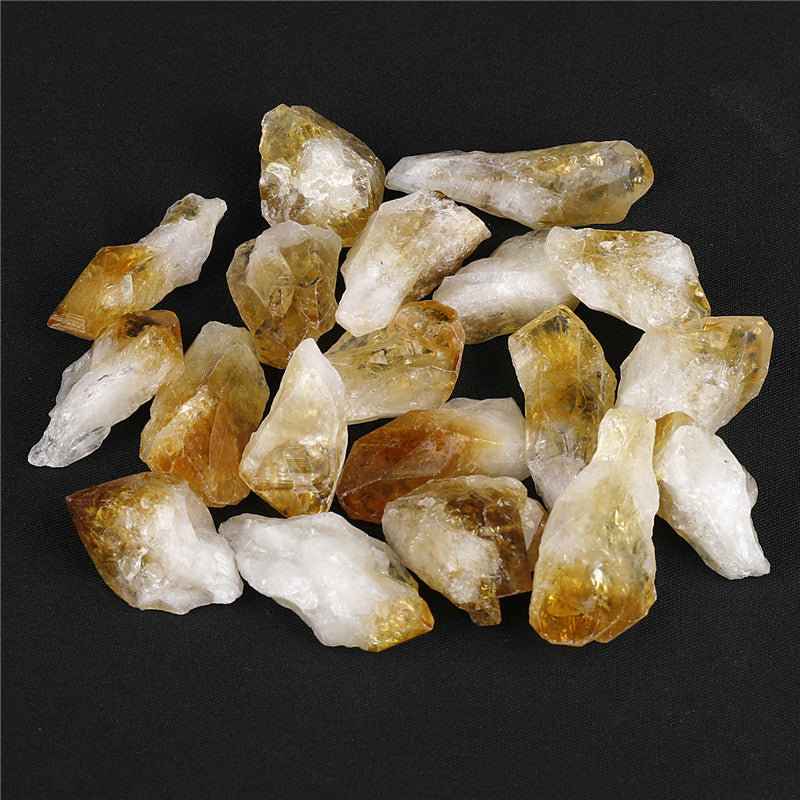 Natural Yellow Quartz Rough Stone Box Set