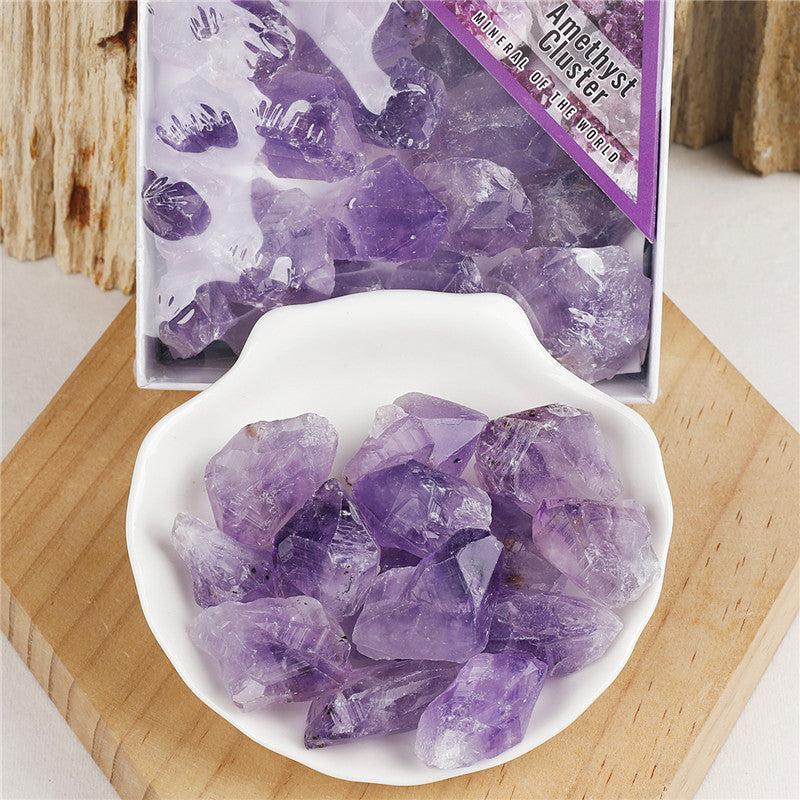 Natural Amethyst Rough Stone Box