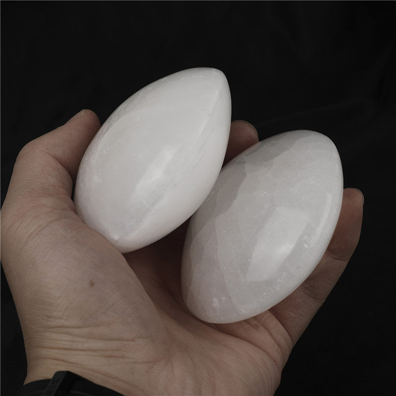 Natural Selenite Round Crystal Ornament